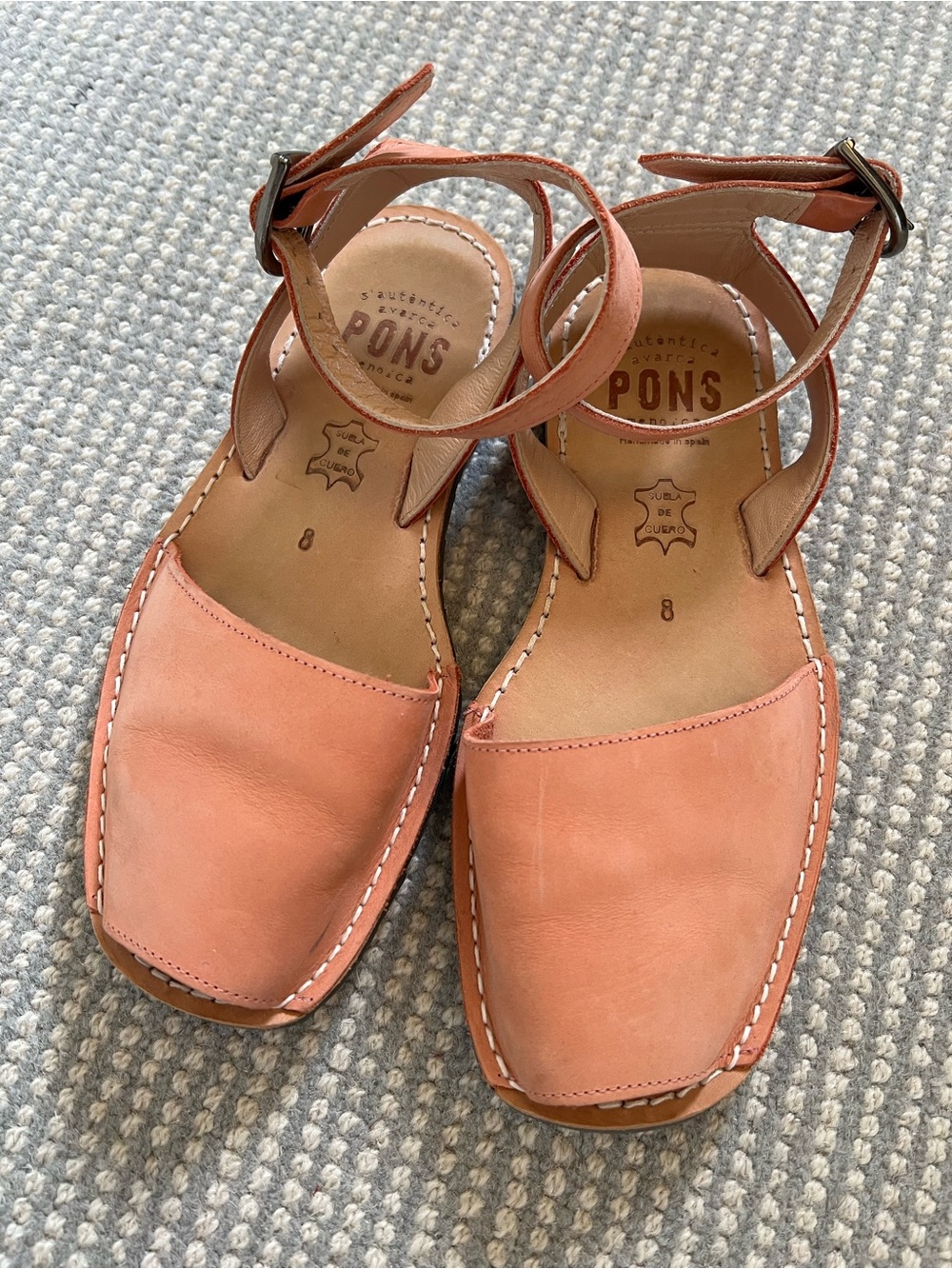 PONS Women's Leather Ankle-Strap Sandals